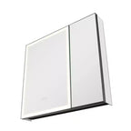 VEVOR Lighted Medicine Cabinet with Mirror, 30 x 28 in Recessed or Wall Mount, 3 Color Dimmable LED Bathroom Medicine Cabinet , White