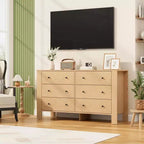 Commode large moderne à 6 tiroirs | Meuble de rangement en bois pour Chambre, Entrée, Couloir et Bureau à domicile | Meuble multifonctionnel