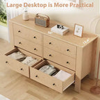Commode large moderne à 6 tiroirs | Meuble de rangement en bois pour Chambre, Entrée, Couloir et Bureau à domicile | Meuble multifonctionnel