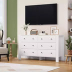Commode large moderne à 6 tiroirs | Meuble de rangement en bois pour Chambre, Entrée, Couloir et Bureau à domicile | Meuble multifonctionnel