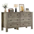 Commode large moderne à 6 tiroirs | Meuble de rangement en bois pour Chambre, Entrée, Couloir et Bureau à domicile | Meuble multifonctionnel