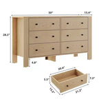 Commode large moderne à 6 tiroirs | Meuble de rangement en bois pour Chambre, Entrée, Couloir et Bureau à domicile | Meuble multifonctionnel