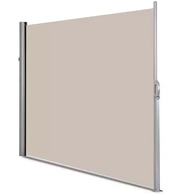 Costway 118.5 x 71 Patio Retractable Folding Side Awning Screen Privacy Divider Beige