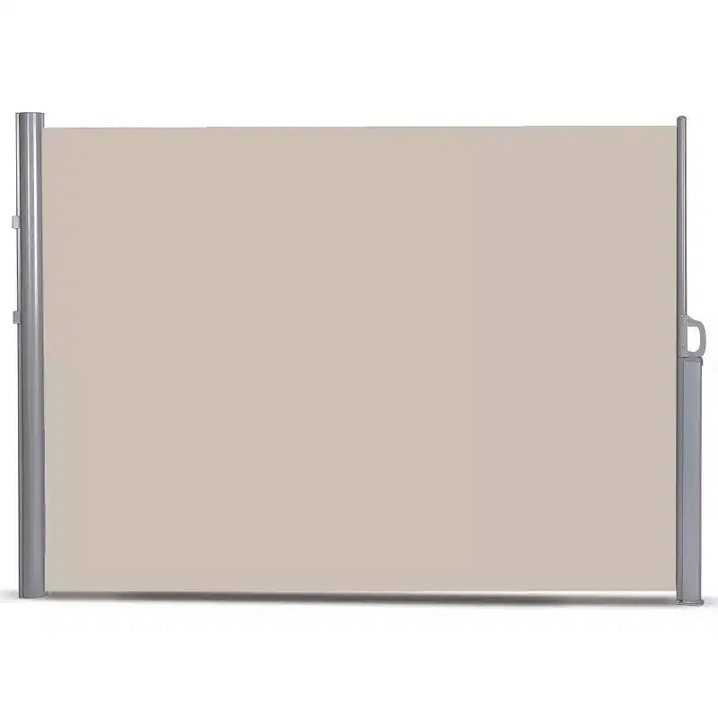 Costway 118,5 x 71 Brise-vue rétractable pliable latéral de terrasse Beige