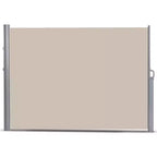 Costway 118,5 x 71 Brise-vue rétractable pliable latéral de terrasse Beige