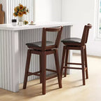 Tabouret de Bar pivotant Costway 30,5, dossier creux en cuir PU rembourré