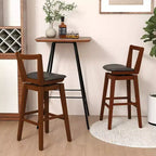 Tabouret de Bar pivotant Costway 30,5, dossier creux en cuir PU rembourré