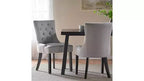 Lot de 2 chaises de salle à manger, chaises d'appoint rembourrées avec dossier capitonné et pieds en bois, chaises contemporaines pour cuisine et salle à manger