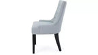 Lot de 2 chaises de salle à manger, chaises d'appoint rembourrées avec dossier capitonné et pieds en bois, chaises contemporaines pour cuisine et salle à manger