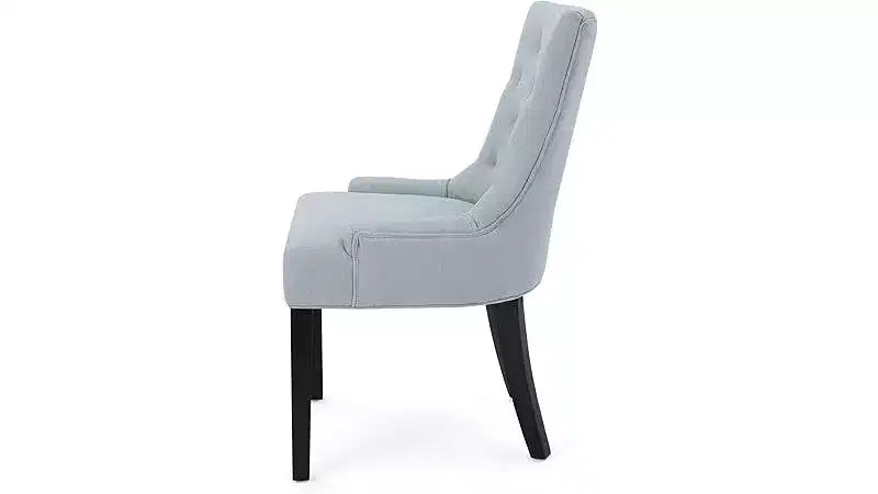Lot de 2 chaises de salle à manger, chaises d'appoint rembourrées avec dossier capitonné et pieds en bois, chaises contemporaines pour cuisine et salle à manger