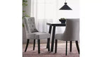 Lot de 2 chaises de salle à manger, chaises d'appoint rembourrées avec dossier capitonné et pieds en bois, chaises contemporaines pour cuisine et salle à manger