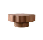Table basse irrégulière moderne en bois GDFStudio Riven avec rangement ouvert