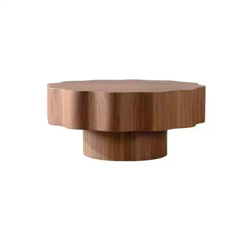 Table basse irrégulière moderne en bois GDFStudio Riven avec rangement ouvert