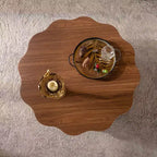 Table basse irrégulière moderne en bois GDFStudio Riven avec rangement ouvert