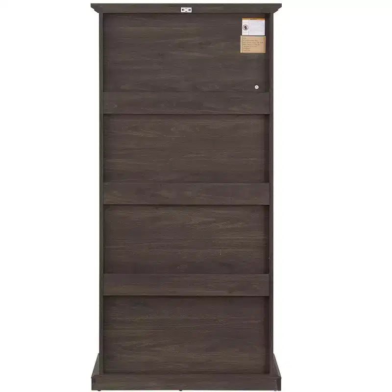 Vitrine en verre à 4 niveaux Homy Casa avec portes relevables pour salon, entrée ou bureau