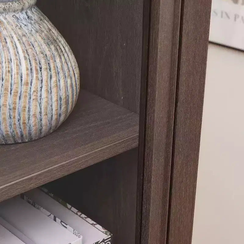 Vitrine en verre à 4 niveaux Homy Casa avec portes relevables pour salon, entrée ou bureau