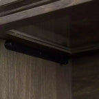 Vitrine en verre à 4 niveaux Homy Casa avec portes relevables pour salon, entrée ou bureau