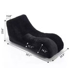 Chaise longue pour le yoga, fauteuil déhoussable en forme de S, chaise longue confortable remplie d'éponge douce, canapé de lecture sans armature pour salon et chambre à coucher