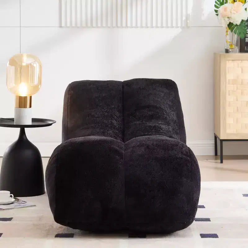 Chaise longue pour le yoga, fauteuil déhoussable en forme de S, chaise longue confortable remplie d'éponge douce, canapé de lecture sans armature pour salon et chambre à coucher