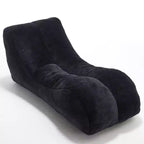 Chaise longue pour le yoga, fauteuil déhoussable en forme de S, chaise longue confortable remplie d'éponge douce, canapé de lecture sans armature pour salon et chambre à coucher
