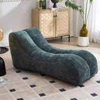 Chaise longue pour le yoga, fauteuil déhoussable en forme de S, chaise longue confortable remplie d'éponge douce, canapé de lecture sans armature pour salon et chambre à coucher