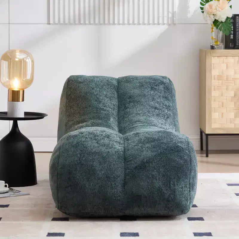 Chaise longue pour le yoga, fauteuil déhoussable en forme de S, chaise longue confortable remplie d'éponge douce, canapé de lecture sans armature pour salon et chambre à coucher