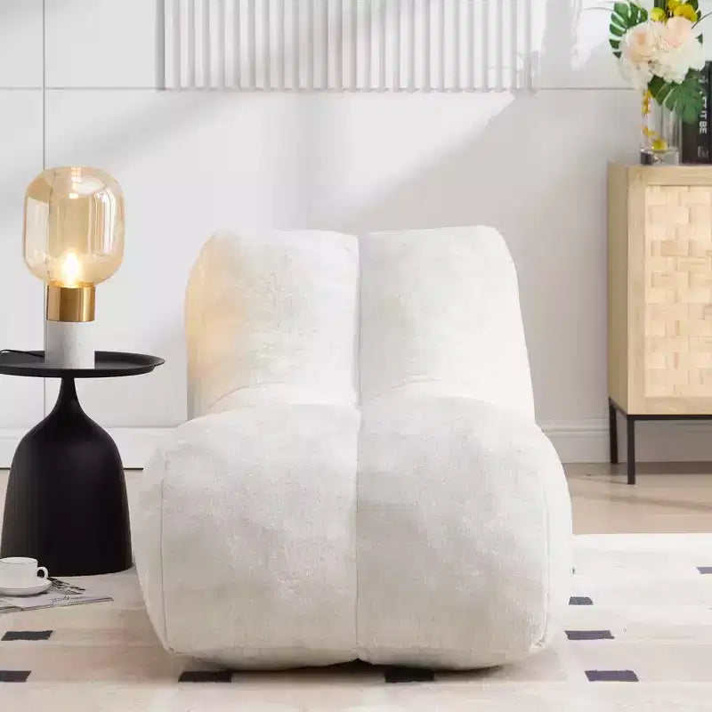 Chaise longue pour le yoga, fauteuil déhoussable en forme de S, chaise longue confortable remplie d'éponge douce, canapé de lecture sans armature pour salon et chambre à coucher