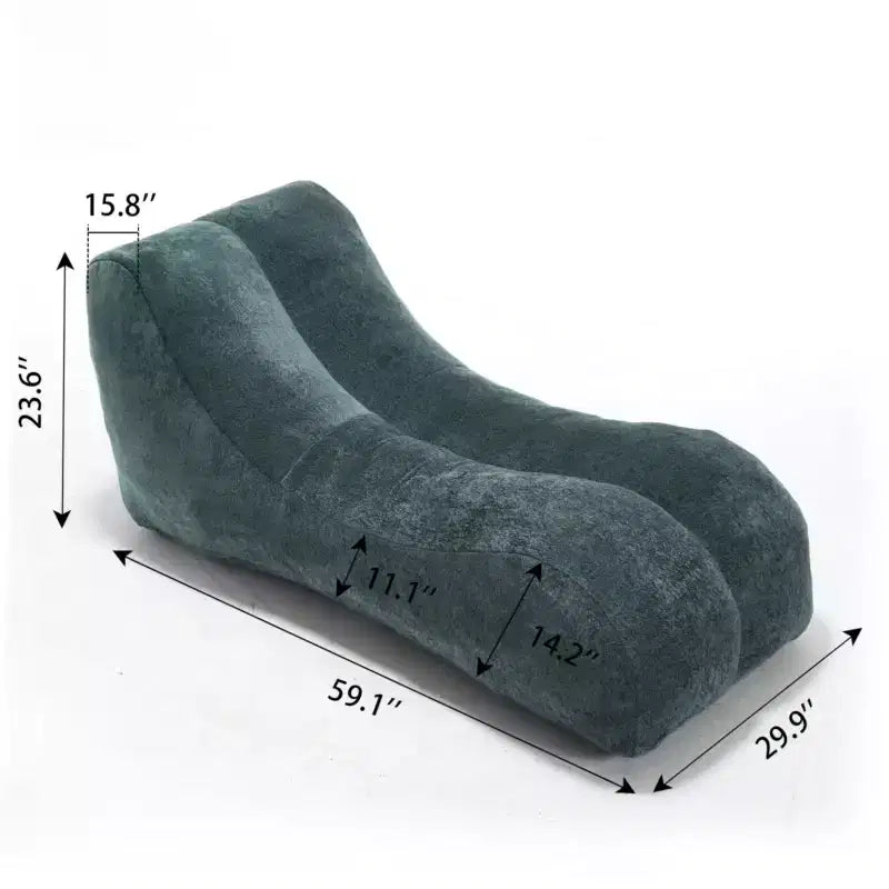 Chaise longue pour le yoga, fauteuil déhoussable en forme de S, chaise longue confortable remplie d'éponge douce, canapé de lecture sans armature pour salon et chambre à coucher