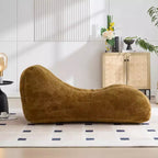 Chaise longue pour le yoga, fauteuil déhoussable en forme de S, chaise longue confortable remplie d'éponge douce, canapé de lecture sans armature pour salon et chambre à coucher