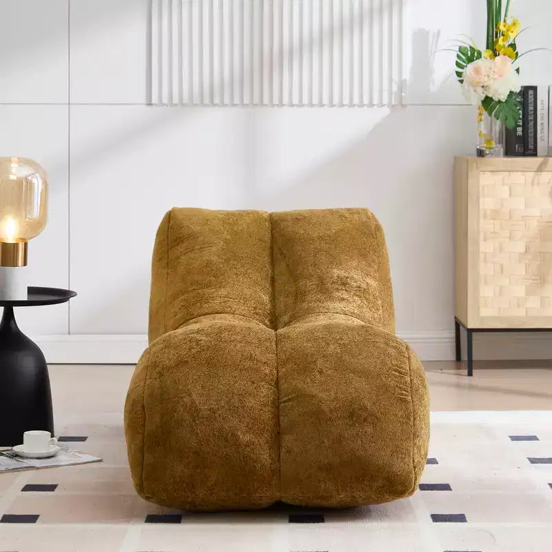 Chaise longue pour le yoga, fauteuil déhoussable en forme de S, chaise longue confortable remplie d'éponge douce, canapé de lecture sans armature pour salon et chambre à coucher