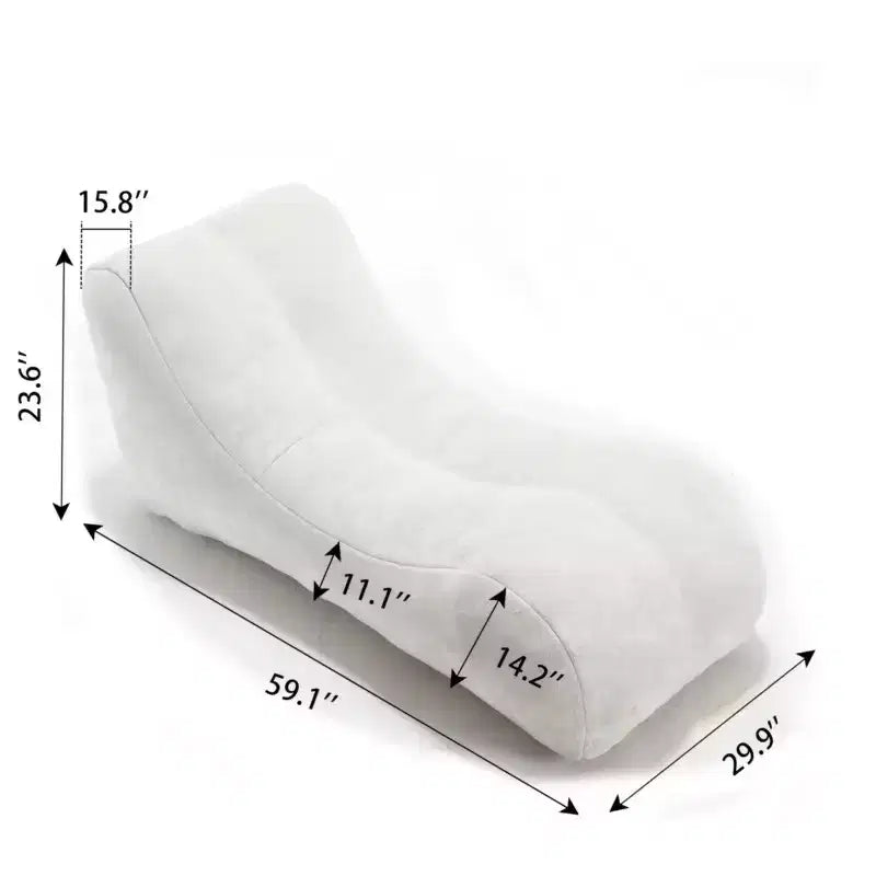 Chaise longue pour le yoga, fauteuil déhoussable en forme de S, chaise longue confortable remplie d'éponge douce, canapé de lecture sans armature pour salon et chambre à coucher