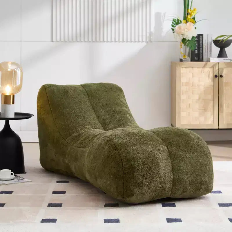Chaise longue pour le yoga, fauteuil déhoussable en forme de S, chaise longue confortable remplie d'éponge douce, canapé de lecture sans armature pour salon et chambre à coucher