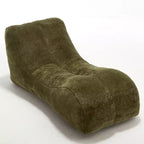 Chaise longue pour le yoga, fauteuil déhoussable en forme de S, chaise longue confortable remplie d'éponge douce, canapé de lecture sans armature pour salon et chambre à coucher