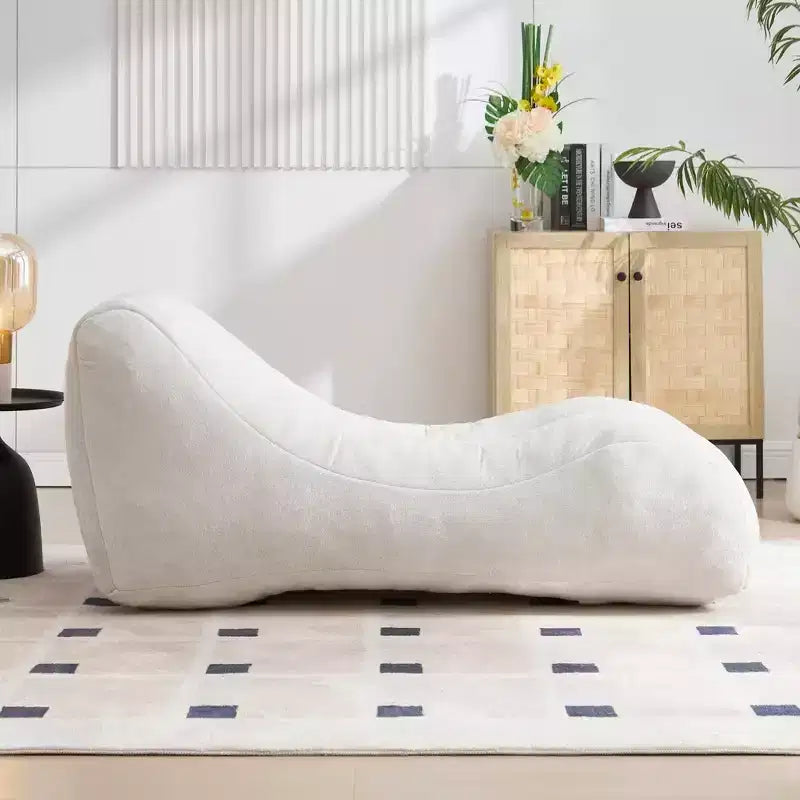 Chaise longue pour le yoga, fauteuil déhoussable en forme de S, chaise longue confortable remplie d'éponge douce, canapé de lecture sans armature pour salon et chambre à coucher