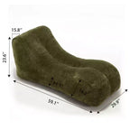 Chaise longue pour le yoga, fauteuil déhoussable en forme de S, chaise longue confortable remplie d'éponge douce, canapé de lecture sans armature pour salon et chambre à coucher