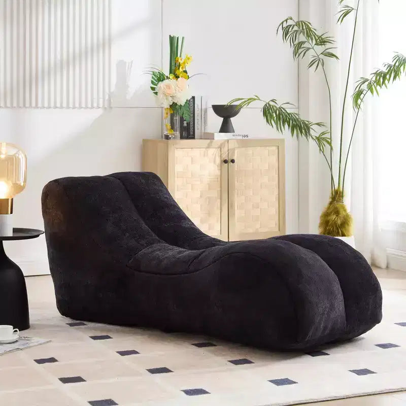 Chaise longue pour le yoga, fauteuil déhoussable en forme de S, chaise longue confortable remplie d'éponge douce, canapé de lecture sans armature pour salon et chambre à coucher