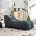 Chaise longue pour le yoga, fauteuil déhoussable en forme de S, chaise longue confortable remplie d'éponge douce, canapé de lecture sans armature pour salon et chambre à coucher