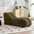 Chaise longue pour le yoga, fauteuil déhoussable en forme de S, chaise longue confortable remplie d'éponge douce, canapé de lecture sans armature pour salon et chambre à coucher