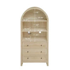 Meuble de rangement/présentoir arqué de 178 cm de haut, armoire de cuisine avec étagères réglables, buffet polyvalent pour salle à manger et salon