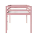 Lit mezzanine double Luxystar avec échelle, plateforme de lit à lattes renforcées pour chambre d'enfant et chambre d'amis