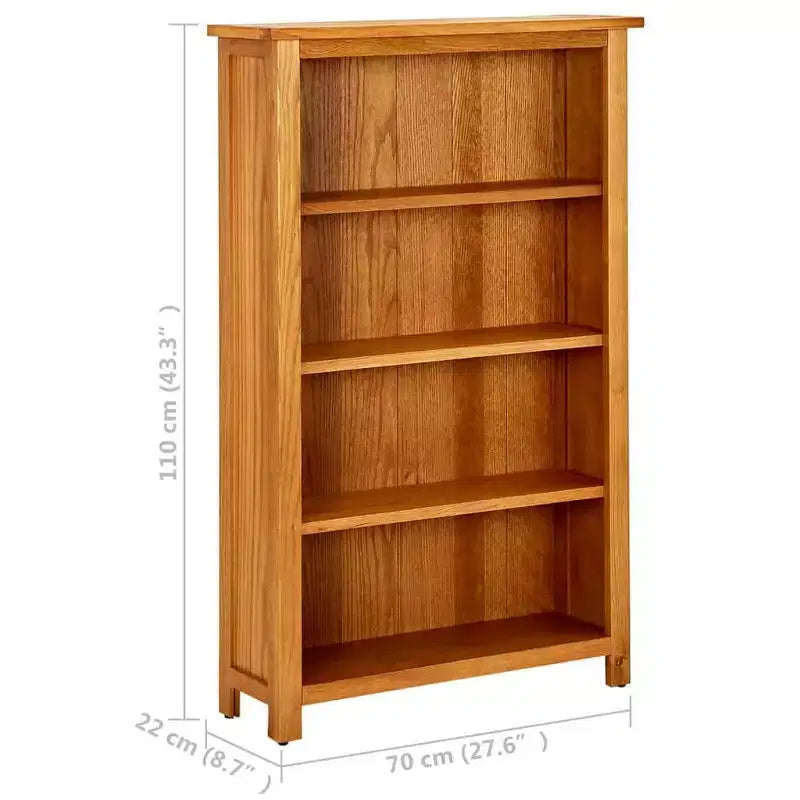 vidaXL Étagère murale Bibliothèque Décoration Étagère sur pied Meuble en bois de chêne massif