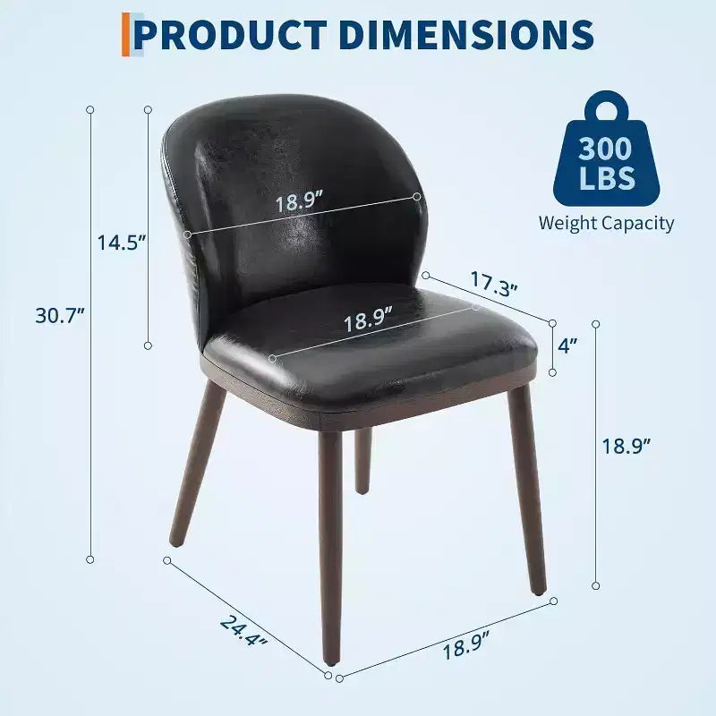 Acekool Chaises de salle à manger lot de 4, chaises de cuisine modernes rembourrées, dossier ergonomique, pieds en bois, capacité de 120 kg pour salle à manger et restaurant