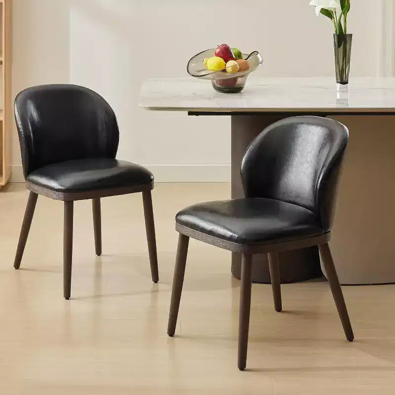 Acekool Chaises de salle à manger lot de 4, chaises de cuisine modernes rembourrées, dossier ergonomique, pieds en bois, capacité de 120 kg pour salle à manger et restaurant
