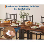 Ensemble table de cuisine 4 pièces pour petit espace - Moderne - 2 chaises, 1 banc, 1 table, ensemble de salle à manger rectangulaire de 120 cm avec banc de rangement