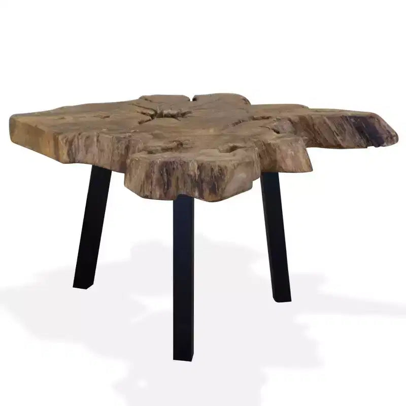 vidaXL Table Basse Teck Véritable 31,4x27,5x14,9