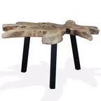 vidaXL Table Basse Teck Véritable 31,4x27,5x14,9
