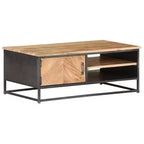 vidaXL Table Basse 90 x 50 x 35 cm Bois d'Acacia Massif