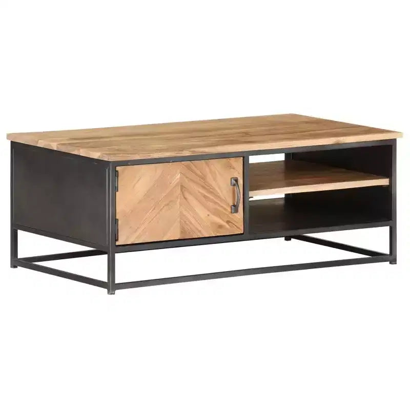vidaXL Table Basse 90 x 50 x 35 cm Bois d'Acacia Massif