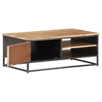 vidaXL Table Basse 90 x 50 x 35 cm Bois d'Acacia Massif