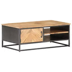 vidaXL Table Basse 90 x 50 x 35 cm Bois d'Acacia Massif